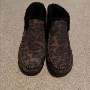 Hey Dude Women's Leopard Print Shoes - Brown and Black